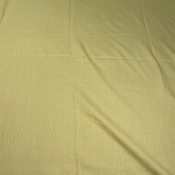 Vintage Tablecloth Yellow Oblong 87x53 Heavy‎ Woven Cotton Linen Blend Easter - Picture 4 of 4